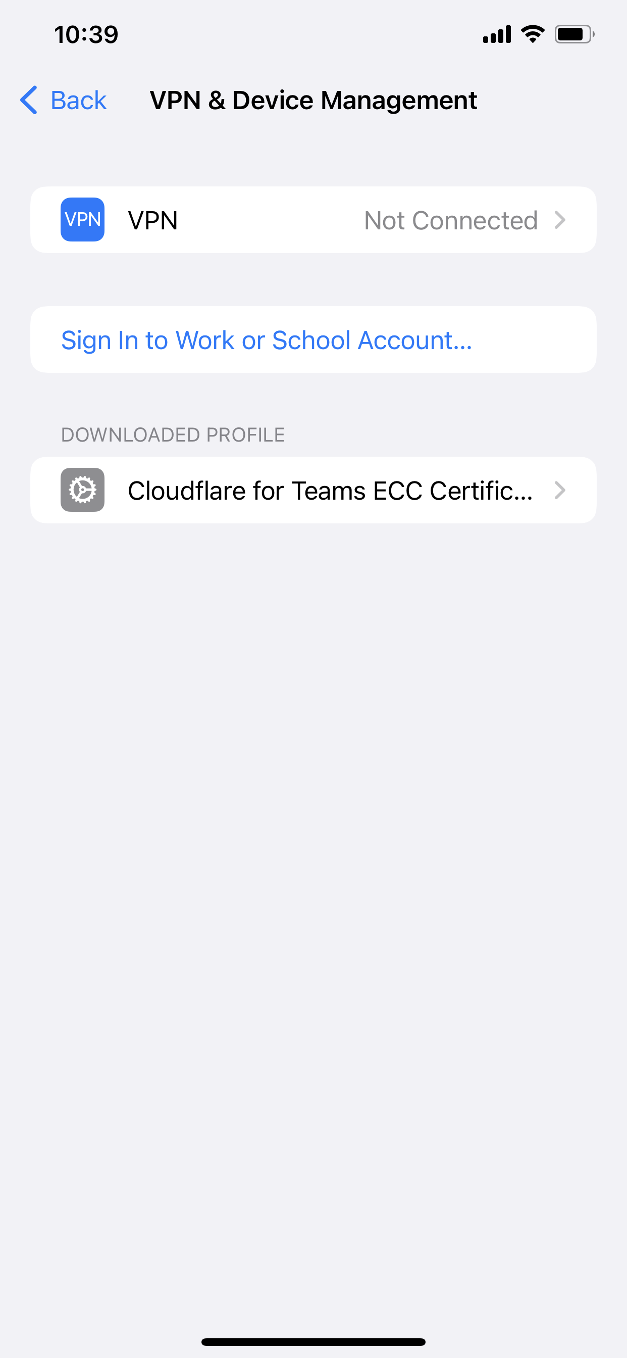 iOS: view certificate profile
